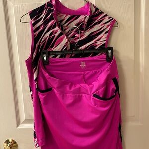 Tail sleeveless top and matching pull on skort Size Med